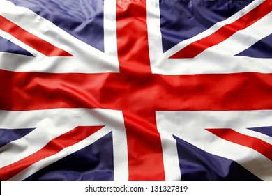 Closeup Of Union Jack Flag