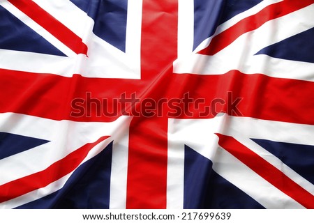Closeup of Union Jack flag