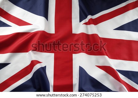 Closeup of Union Jack flag 