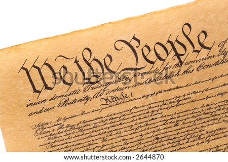 Close-up of the U.S. Constitution.
