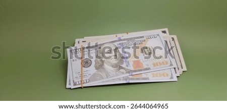 Close-Up of US Dollar Banknotes – Monetary System, Exchange Rate, Financial Market, Banking, and Investment Symbol of the United States Economy. 