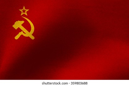 Closeup Of USSR Flag