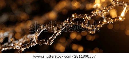 Close-up view of a 3D rendered DNA molecule, symbolizing genetics and life sciences, with a soft, blurred background.