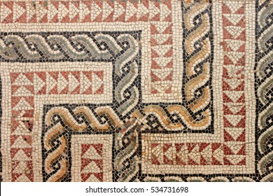 Closeup View Of An Ancient Roman Mosaic