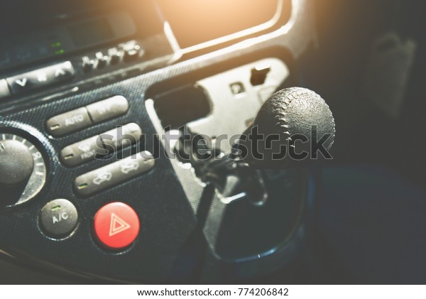 Close-Up View of Automatic\
Gear Shift