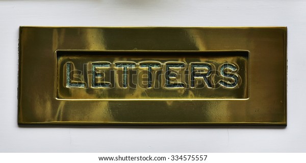Closeup View Beautiful Old Brass Letter Stock Photo Edit Now