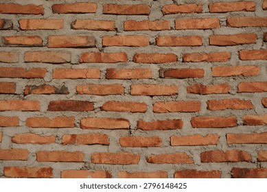 Close-up view of a brick wall featuring textures, detailed patterns, and earthy tones.