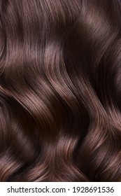 A closeup view of a bunch of shiny curls brown hair. - Shutterstock ID 1928691536