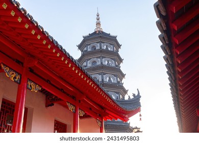 Close-up view of Chinese temples roof, China - Powered by Shutterstock