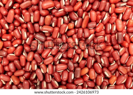 Close-up view full frame background of Chunwan Rice Bean stacked together. Texture background
