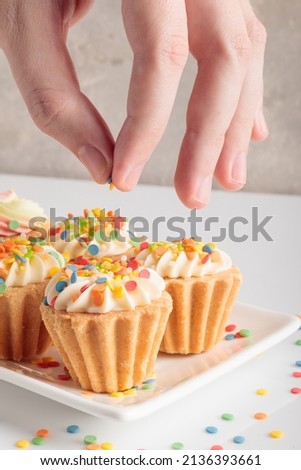 Similar – Foto Bild Herstellung von Muffins für die Weihnachtszeit