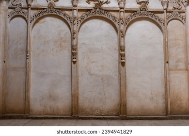 A close-up view of the intricate details of Persian architecture. The details are a combination of geometry and curves, creating a sense of harmony, balance, and movement.  - Powered by Shutterstock