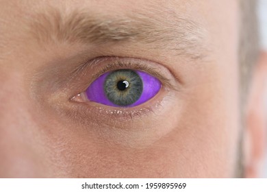 Closeup View Of Man With Eyeball Tattoo