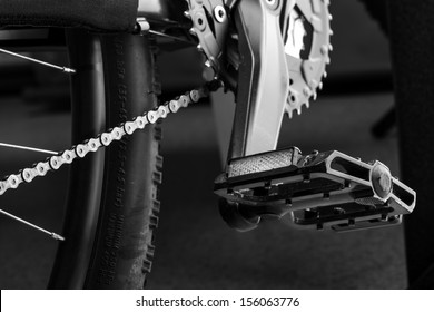 Closeup View Of Mountain Bike Pedal