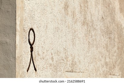 Close-up View Of An Old Anchor Plate, Wall Anchor On A Building. 