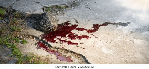 Closeup view old attack crush big heavy beat boulder hit tool holy faith male human hand martyr victim lay injury cut life. Evil hurt fear close up biblic dirt flow red drip land body corpse arm scene