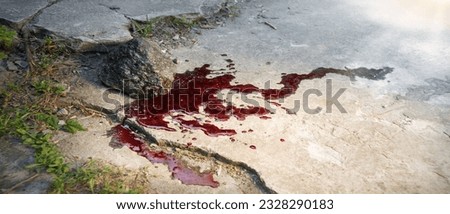 Closeup view old attack crush big heavy beat boulder hit tool holy faith male human hand martyr victim lay injury cut life. Evil hurt fear close up biblic dirt flow red drip land body corpse arm scene