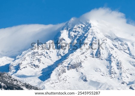 Similar – Image, Stock Photo veiled mountain landscape