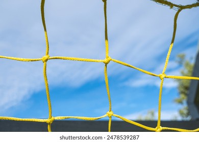 close-up view of a soccer goal net - Powered by Shutterstock