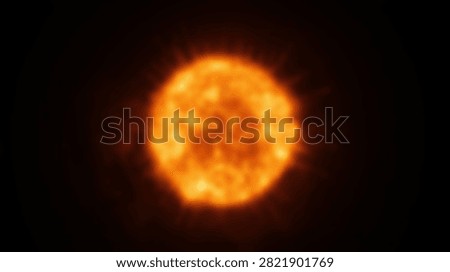A close-up view of the suns surface, showing its fiery texture and bright orange glow against the blackness of space.