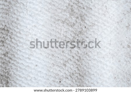 Close-up view of a textured, weathered surface with small indentations.