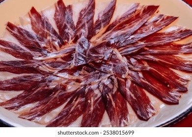 Close-up view of thinly sliced ​​ham. - Powered by Shutterstock