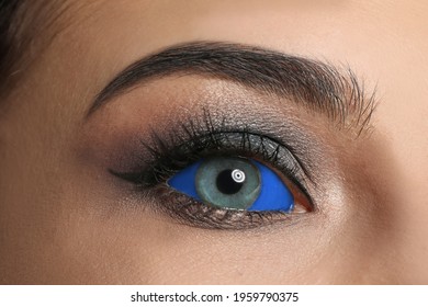 Closeup View Of Woman With Eyeball Tattoo