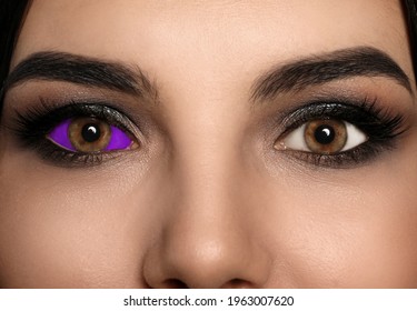 Closeup View Of Woman With Eyeball Tattoo