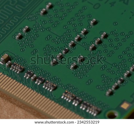 A closeup view of a writable volatile random-access memory