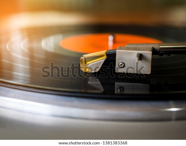 Closeup Vintage Record Playerturntable Vinyl Record Stock Photo Edit Now