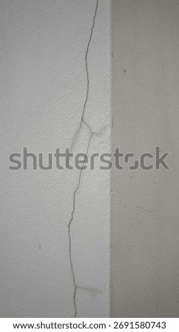 A close-up of a wall crack highlighting structural issues in architecture. Ideal for construction and home repair themes.