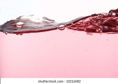 Close-up Of Water In Motion, Pink Wine