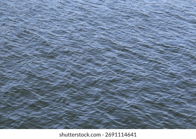 Close-up of the water surface of the Mohawk River in Schenectady, New York.