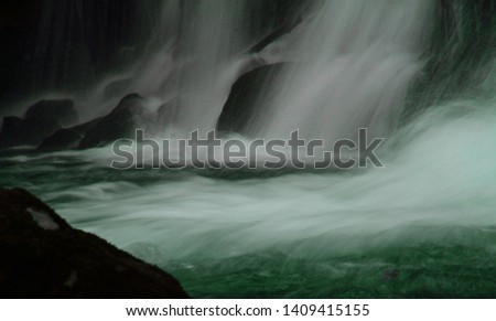 Close-up of Waterfall and waterstream 