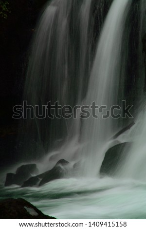 Close-up of Waterfall and waterstream 