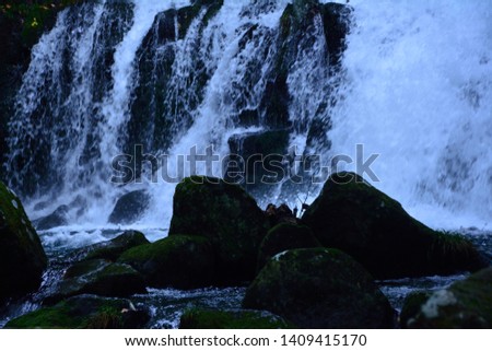 Close-up of Waterfall and waterstream 