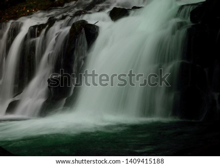Close-up of Waterfall and waterstream 