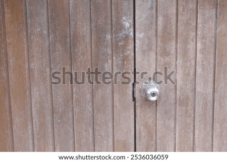 Similar – Image, Stock Photo Weathered brown wooden door with a padlock