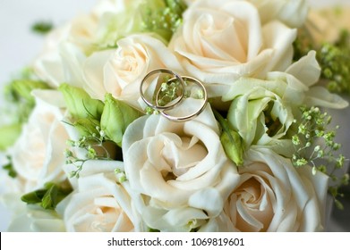 closeup of a wedding rings