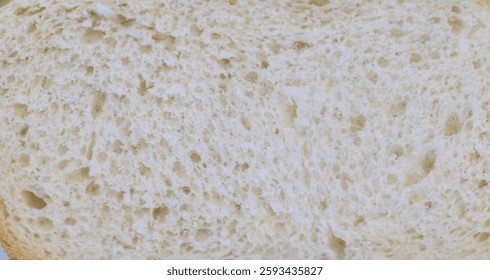Close-up of white bread texture, a macro shot with high resolution, insanely detailed and fine details.