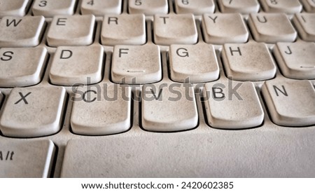 a Closeup of White Computer Keyboard