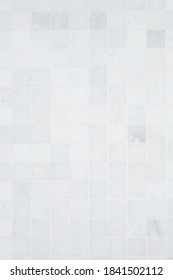 Closeup white mosaic pattern background.