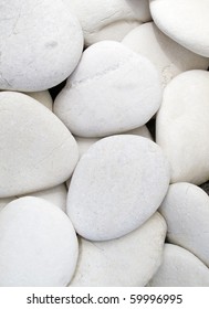 Close-up Of The White Pebbles