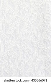 Closeup Of White Wedding Lace For Background