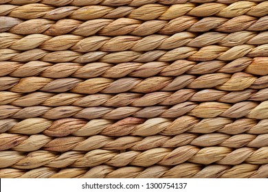 Close-up Wicker Basket Texture. Natural Fibers.