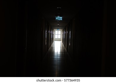 Close-up window and exit door in the floor.