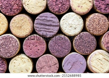 Close-up of wine corks background.