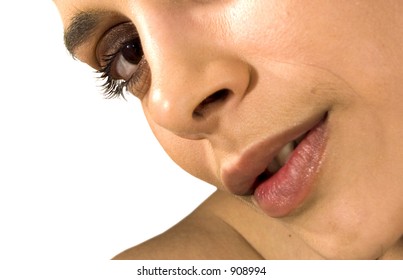Close-up of woman face