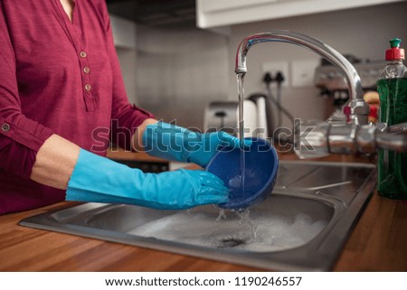 Similar – Image, Stock Photo Detail of tap with Water Flowing Strongly