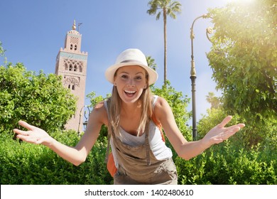 Closeup Of Woman In Koutoubia Gardens, Marrakech